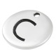 Zamak Charm Round Letter "C" 12mm