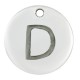 Zamak Charm Round Letter "D" 12mm