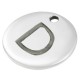 Zamak Charm Round Letter "D" 12mm