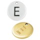 Zamak Charm Round Letter "E" 12mm