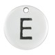 Charm rond en Zamak Lettre « E » 12 mm