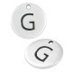 Ciondolo in Metallo Zama Rotondo Lettera "G" 12mm