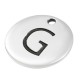 Colgante de Metal Zamak Redondo Letra "G" 12mm
