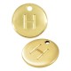 Colgante de Metal Zamak Redondo Letra "H" 12mm