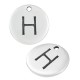 Colgante de Metal Zamak Redondo Letra "H" 12mm