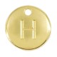 Colgante de Metal Zamak Redondo Letra "H" 12mm