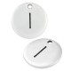Zamak Charm Round Letter "I" 12mm