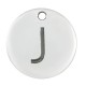 Ciondolo in Metallo Zama Rotondo Lettera "J" 12mm