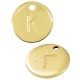 Colgante de Metal Zamak Redondo Letra "K" 12mm
