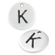 Charm rond en Zamak Lettre « K » 12 mm