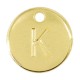 Charm rond en Zamak Lettre « K » 12 mm