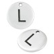Zamak Charm Round Letter "L" 12mm