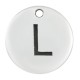 Zamak Charm Round Letter "L" 12mm