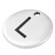 Zamak Charm Round Letter "L" 12mm