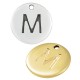 Zamak Charm Round Letter "M" 12mm