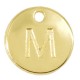 Colgante de Metal Zamak Redondo Letra "M" 12mm