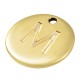 Colgante de Metal Zamak Redondo Letra "M" 12mm
