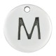 Colgante de Metal Zamak Redondo Letra "M" 12mm