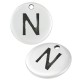 Charm rond en Zamak Lettre « N » 12 mm