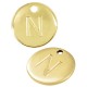 Zamak Charm Round Letter "N" 12mm