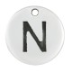 Colgante de Metal Zamak Redondo Letra "N" 12mm