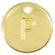 Charm rond en Zamak Lettre « P » 12 mm