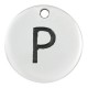 Charm rond en Zamak Lettre « P » 12 mm