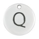 Charm rond en Zamak Lettre « Q » 12 mm