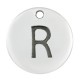 Colgante de Metal Zamak Redondo Letra ´´R´´ 12mm