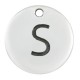 Zamak Charm Round Letter "S" 12mm