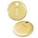 Charm rond en Zamak Lettre « T » 12 mm