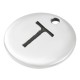Charm rond en Zamak Lettre « T » 12 mm