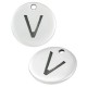 Charm rond en Zamak Lettre « V » 12 mm