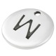 Zamak Charm Round Letter "W" 12mm