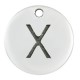Colgante de Metal Zamak Redondo Letra "X" 12mm