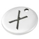 Charm rond en Zamak Lettre « X » 12 mm