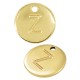 Colgante de Metal Zamak Redondo Letra "Z" 12mm