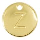 Colgante de Metal Zamak Redondo Letra "Z" 12mm