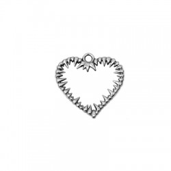 Ciondolo in Metallo Zama Sagoma Cuore 25x22mm