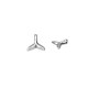 Zamak Bead Whale Tail 10mm Ø1.5mm