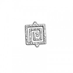Conector de Metal Zamak Cuadrado con Espiral 15mm
