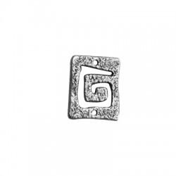 Connettore in Metallo Zama Quadrato Meandro 23x19mm
