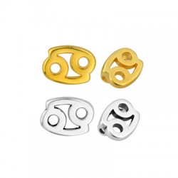 Breloque en Zamak Cancer 15 x 12 mm Ø 1.8 mm