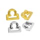 Zamak Charm Zodiac Libra 14x12mm Ø1.8mm