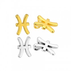 Charm en Zamak Zodiaque Poissons 10 x 15 mm Ø 1.8 mm