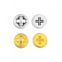 Croix Ronde Coulissante en Zamak 9 mm/5 mm Ø 3.2 x 1.8 mm