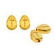 Zamak Bead Teardrop Cross 8x10mm Ø1.8mm