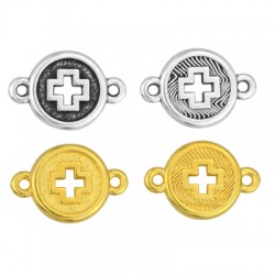 Conector de Metal Zamak Redondo Cruz 13mm