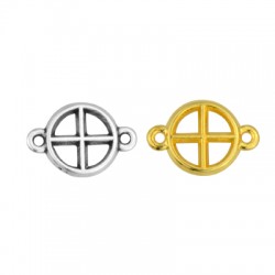 Conector de Metal Zamak Redondo Cruz 13mm