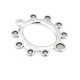 Colgante de Metal Zamak Ovalado 33x35mm con Base Flatback SS20 + SS10